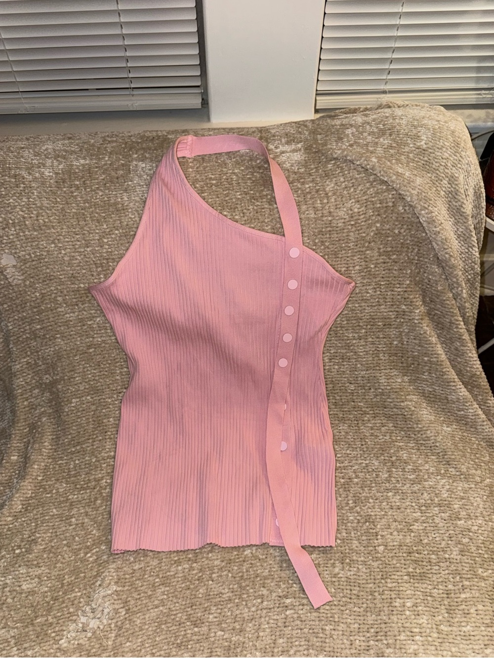 NWT Pink Zara Knit Halter Tank Top